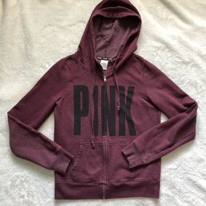 PINK zip up hoodie jacket Y2K victoria’s secret